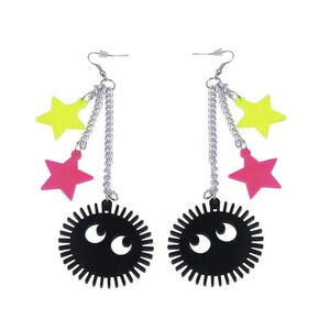 Spirited Away Soot Sprite earrings star Halloween